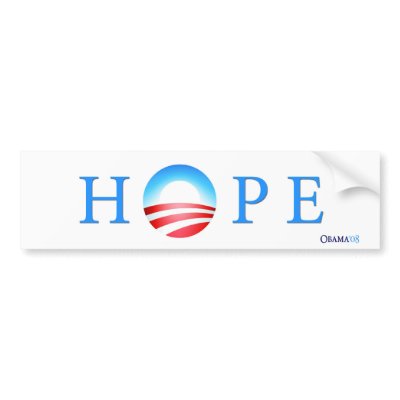 Barack Obama Hope Bumper Sticker by actusrayus
