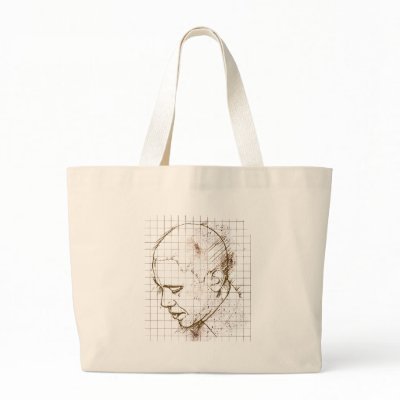 Barack Obama Line Drawing Bag by rgb_hmo