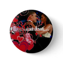 Barack Obama & Michelle Valentines Day Pinback Button