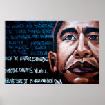 Barack Obama Mural & Speech, Brooklyn, New York posters