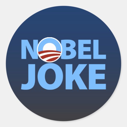 Barack Obama: Nobel Joke Sticker