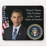 Barack Obama Official Photo 44th Pres Gold Seal Mousepads