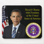 Barack Obama Official Photo 44th Seal Of The Pres mousepads