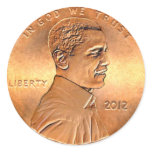 Barack Obama Penny 2012 Stickers