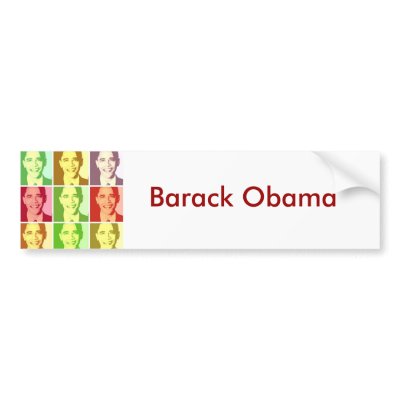 Barack Obama Pop Art Bumper Sticker by SpeakYourMind