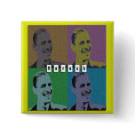 BARACK OBAMA POP ART BUTTON