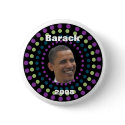 BARACK OBAMA POP ART CIRCLE BUTTON