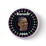 BARACK OBAMA POP ART CIRCLE BUTTON