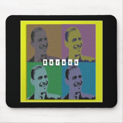 BARACK OBAMA POP ART MOUSEPAD by OWL1998