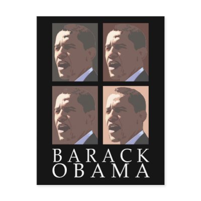 Barack Obama Portrait Postcard by irregulargoods