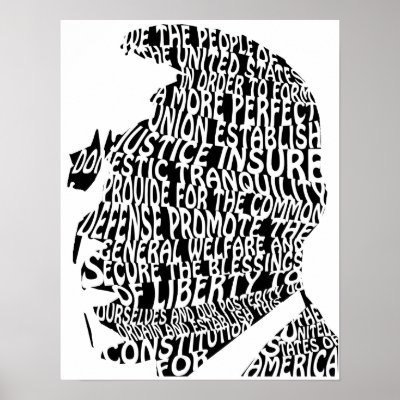 Barack Obama Preamble Poster by irregulargoods