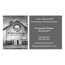 Barack Obama Presidential Campaign Barn Business Card