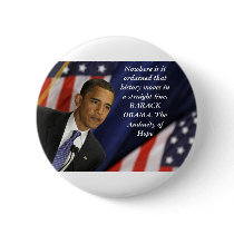 Barack Obama Quote on History Pinback Button