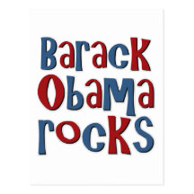 Barack Obama Rocks Tees and Gifts Post Card
