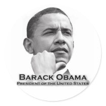 Barack Obama Round Stickers