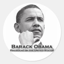 Barack Obama Round Stickers