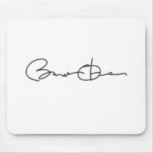 Barack Obama Signature Series (Black) Mouse Mat