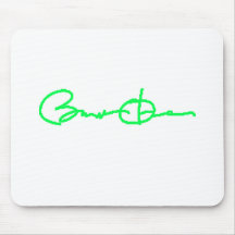 Barack Obama Signature Series (Green) Mouse Pad