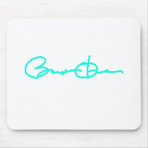 Barack Obama Signature Series (Light Blue) Mouse Pad