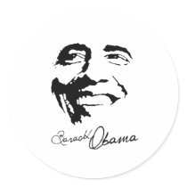 Barack Obama  signature Round Sticker