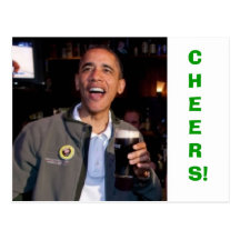 Barack Obama - St. Patrick's Day Toast Postcard