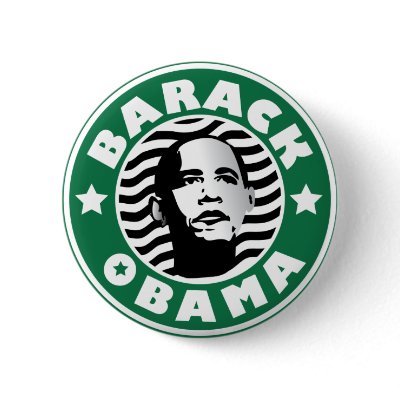 Barack Obama Star Caffeine Pin by spacedust