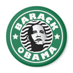 Barack Obama Star Caffeine Fridge Magnet