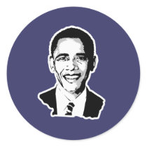 Barack Obama Round Sticker
