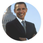 Barack Obama Round Stickers