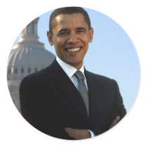 Barack Obama Round Stickers