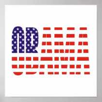 Barack Obama Support USA Flag Tees Gifts Poster