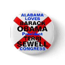 Barack Obama Terri Sewell 2012 Button