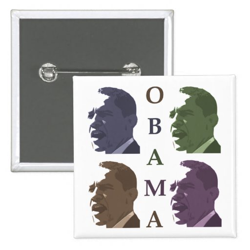 Barack Obama Washed Colour Campaign Button