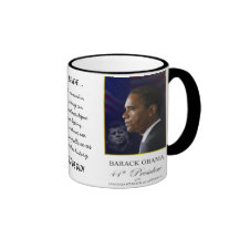 Barack Obama with Jack Kennedy - Ringer Mug