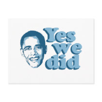 Barack Obama / Yes We Did Postcards