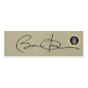 Barack Obama's First SIGNATURE as US President business cards