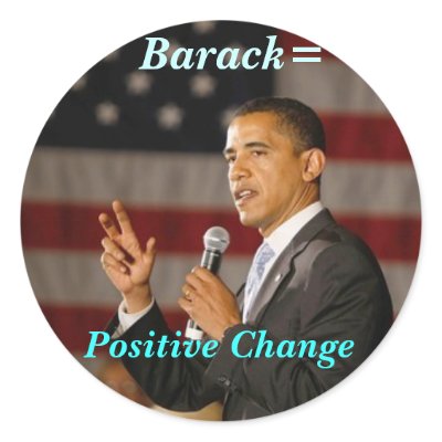 Barack = Positive Change sticker by musicisourhigh