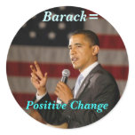 Barack = Positive Change sticker
