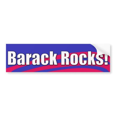 Barack Rocks! Bumper Sticker by NelsonZ