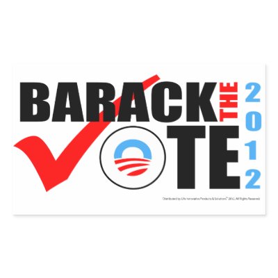 Barack The Vote Sticker with Vertical Year by BarackTheVote2012