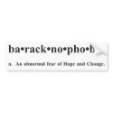 Baracknophobia Bumper Sticker bumper stickers