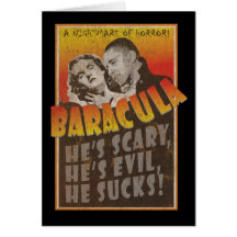Baracula - Happy Halloween Barack Obama Greeting Cards