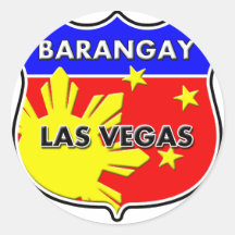 Barangay Las Vegas Round Stickers