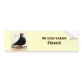 Barb Pigeon Watercolor Bumper Sticker