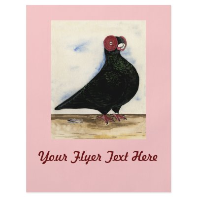 Barb Pigeon Watercolor Flyer Design by diane_jacky