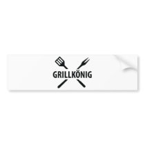 barbacue king icon bumper stickers
