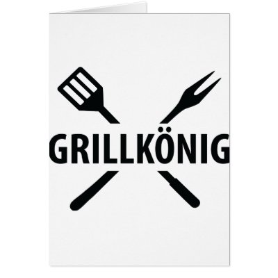 barbacue king icon greeting cards by TomaniacLines