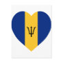 Barbados Flag Heart Post Cards
