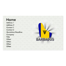 Barbados Flag Map 2.0 Business Cards