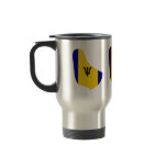 Barbados Flag Map full size Coffee Mug